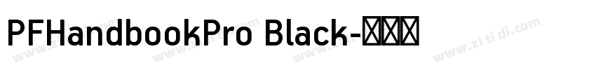 PFHandbookPro Black字体转换